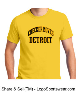 Yellow Checker T-Shirt Design Zoom