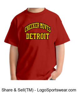 Checker Moves Youth Detroit T-Shirt Design Zoom